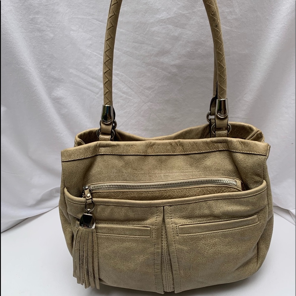B Makowsky Leather Satchel Bag